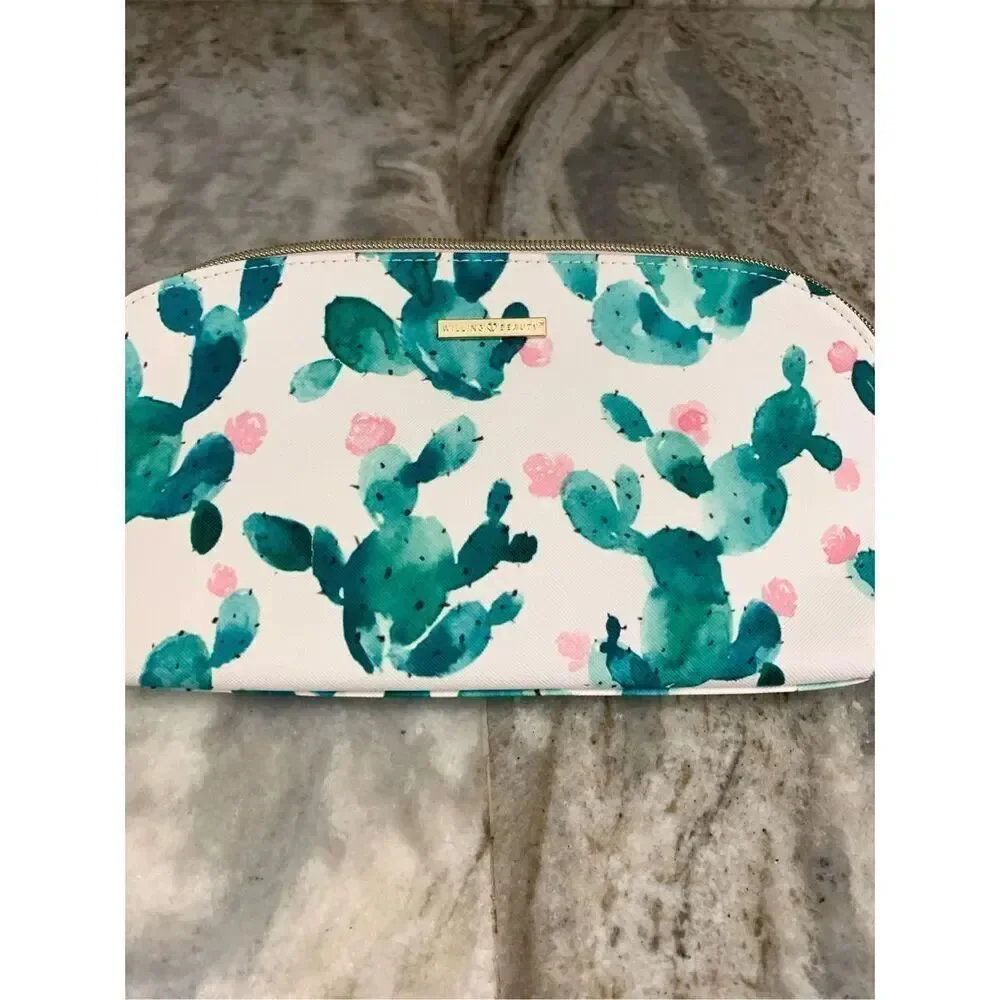 Makeup Bag with Cactus Design